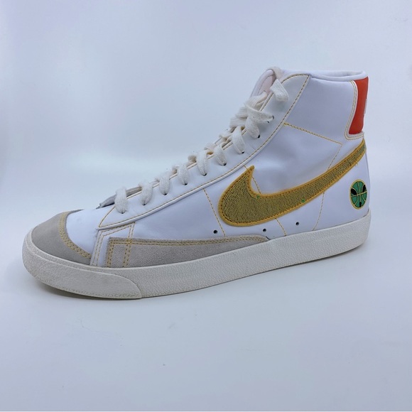 Nike Blazer Mid 77 Rayguns Color White/Green/Yellow SZ 11.5 Flip Flop Swoosh - Picture 6 of 12